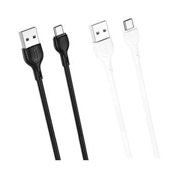 kábel XO NB200 USB - USB-C 1,0m 2.1A čierny