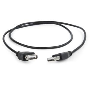 kábel USB predlžovací 2.0 A-A M/F 0,75m, čierny CABLEXPERT
