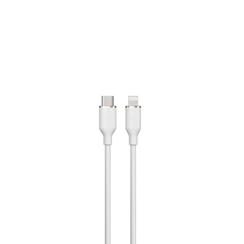 kábel Devia Jelly EC631 USB-C - Lightning 1,2 m 27W biely