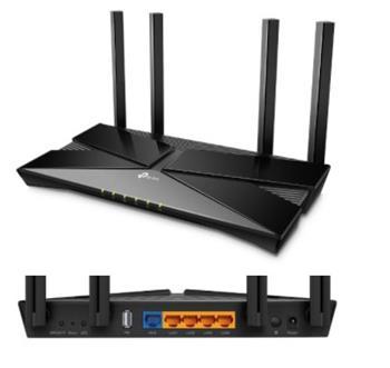 TP-LINK Archer AX20, AX1800 Wi-Fi 6 Router, 4-Port 1000Mbps RJ45, USB, 4x anténa