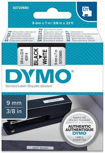 páska DYMO 40913 D1 Black On White Tape (9mm)