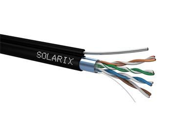 Inštalačný kábel Solarix CAT5E FTP PE samonosný 305m/cievka SXKD-5E-FTP-PE-SAM