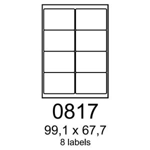 etikety RAYFILM 99,1x67,7 oranžové flourescentné laser R01330817F (1.000 list./A4)