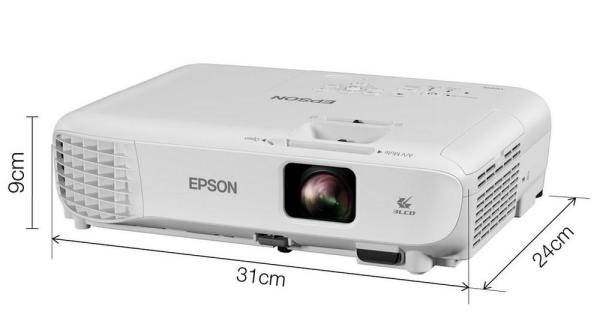 projektor EPSON EB-W06, 3LCD, WXGA, 3700ANSI, 16000:1, HDMI + platno