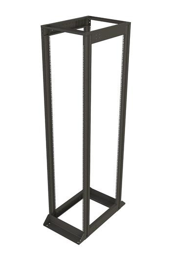 Rozvádzačový rám 19" 45U 600x1000, čierny, vysokonosný, nosnosť 1200 kg, komplet, VR-45-B