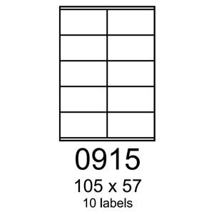 etikety RAYFILM 105x57 biele s odnímateľným lepidlom R01020915A (100 list./A4)