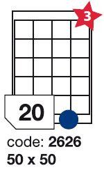 etikety RAYFILM 50x50 univerzálne biele R01002626A-LCUT (100 list./A4)