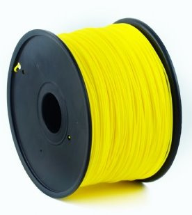 PLA plastic filament pre 3D tlač, priemer 1,75mm, farba žltá, Gembird