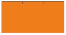 cenovkové etikety 37x19 CONTACT - oranžové (pre etiketovacie kliešte) 1.000 ks/rol.