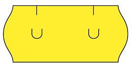 cenovkové etikety 26x12 UNI - žlté (pre etiketovacie kliešte) 1.500 ks/rol.