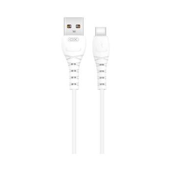 kábel XO NB165 Typ C-USB biely (1m 3A)