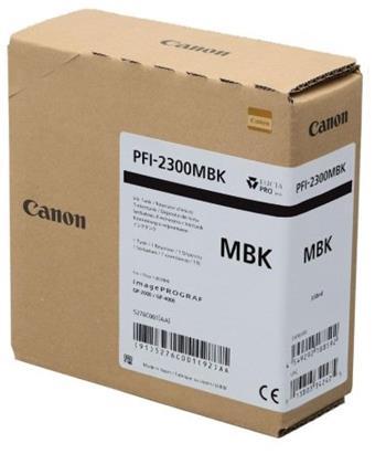 kazeta CANON PFI-2300MBK Matte Black iPF GP-2000/2600S/4000/4600S/6600S, PRO-2600//4600/6600 (330 ml