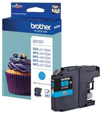 kazeta BROTHER LC-123 Cyan DCP-J4110DW, MFC-J4410DW/J4510DW/J4610DW/J4710DW (600 str.)