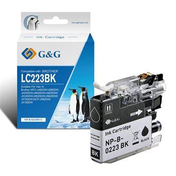 alt. kazeta G&G pre BROTHER LC223BK MFC-J5320DW / DCP-J4120DW / MFC-J4420DW / MFC-J4425DW / MFC-J462