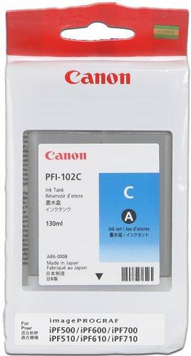 kazeta CANON PFI-102C cyan iPF 500/510/600/605/610/650/655/700/710/720/750/755/760/765, LP 17/24 (13