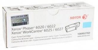 toner XEROX 106R02760 cyan PHASER 6020/6022, WorkCentre 6025/6027 (1000 str.)