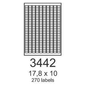 etikety RAYFILM 17,8x10 červené flourescentné laser R01323442A (100 list./A4)