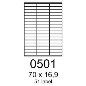 etikety RAYFILM 70x16,9 univerzálne biele R01000501F (1.000 list./A4)