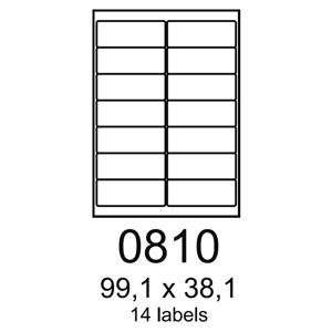 etikety RAYFILM 99,1x38,1 oranžové flourescentné laser R01330810A (100 list./A4)