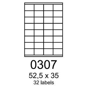 etikety RAYFILM 52,5x35 univerzálne biele R01000307F (1.000 list./A4)