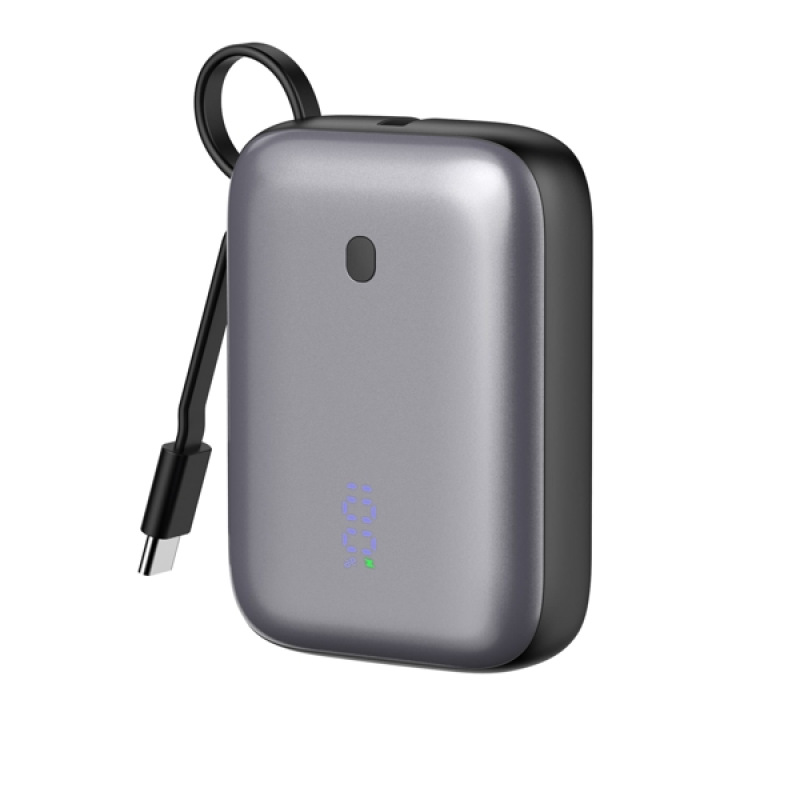 Platinet PMPB1020C Powerbanka 10000 mAh 20W Power Delivery, 2xUSB-C, 1xUSB-A, kábel USB-C 1m, black 3
