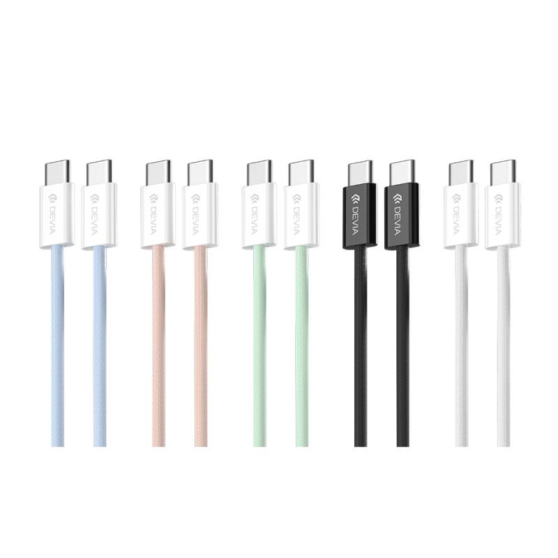 kábel Devia Smart EC325 PD USB-C - USB-C 1,0 m 60W 3A modrý 4