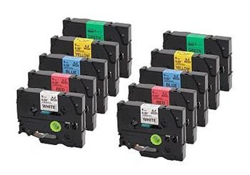 alt. páska pre BROTHER TZE-325, TZ325 biele písmo, čierna páska Tape (9mm)