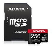Pamäťová karta ADATA High Endurance micro SDXC karta 256GB UHS-I U3 Class 10 + adaptér