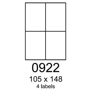 etikety RAYFILM 105x148 matné biele polyetylenové laser/inkjet R05030922F (1.000 list./A4)