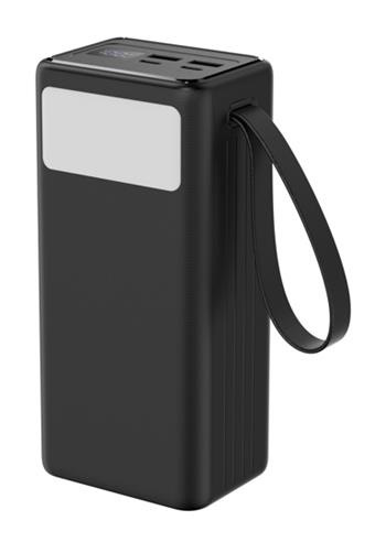 Platinet PMPB4065 Powerbanka 40000 mAh 65W Power Delivery, 2xUSB-C, 2xUSB-A, kábel USB-C 1m, black