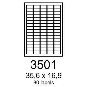 etikety RAYFILM 35,6x16,9 univerzálne žlté R01213501A (100 list./A4)