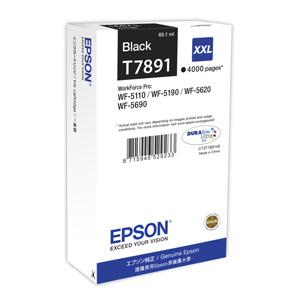 kazeta EPSON WorkForce WF-5620,5690,5190,5000 seria black XXL (4000 str.)