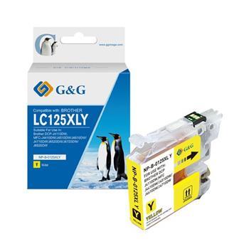 alt. kazeta G&G pre BROTHER LC125XLY DCP-J4110DW / MFC-J4410DW/J4510DW/J4610DW/J4710DW/J6520DW (14.4