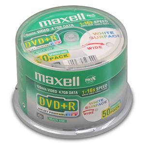 DVD+R MAXELL Printable 4,7GB 16X 50ks/cake