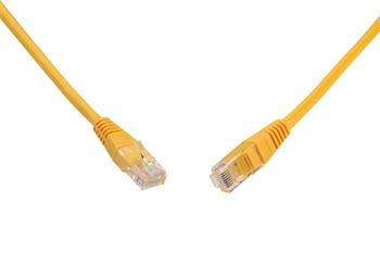 Patch kábel CAT5E UTP PVC 0,5 m žltý non-snag-proof C5E-155YE-0,5MB