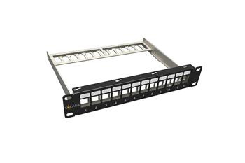10" modulárny neosadený patch panel Solarix 12 portov 1U SX12 M-0-STP-BK-UNI-N-10