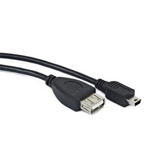 kábel USB CABLEXPERT AF/mini BM,OTG,15cm