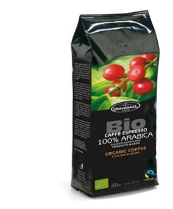 Káva UNIVERSAL BIO FAIR-TRADE zrnková 100% Arabica 500g