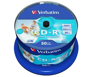 CD-R VERBATIM DTL+ Wide Printable non-ID 700MB 52X 50ks/cake*AZO