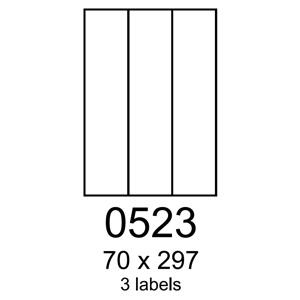 etikety RAYFILM 70x297 oranžové flourescentné laser R01330523A (100 list./A4)