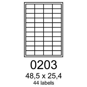 etikety RAYFILM 48,5x25,4 vysokolesklé biele laser R01190203A (100 list./A4)