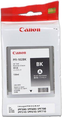 kazeta CANON PFI-102BK black iPF 500/510/600/605/610/650/655/700/710/720/750/755/760/765, LP 17/24 (