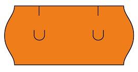 cenovkové etikety 26x12 UNI - oranžové (pre etiketovacie kliešte) 1.500 ks/rol.