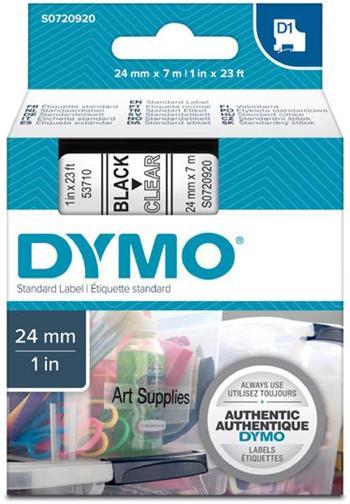 páska DYMO 53710 D1 Black On Transparent Tape (24mm)