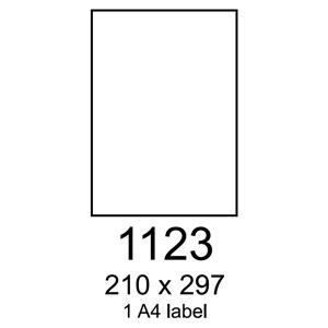 etikety RAYFILM 210x297 pololesklé biele laser 250g R01121123G (10 list./A4)