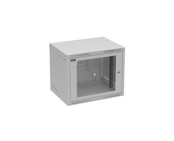 Rozvádzač nástěnný GrandN 9U 450 mm, dvere sklo, RAL 7035, GrandN-9U-645-11-G