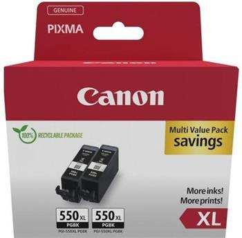 kazeta CANON PGI-550PGBK XL black TWIN MG 5450/6350, iP 7250, MX 925 (2x 500 str.)