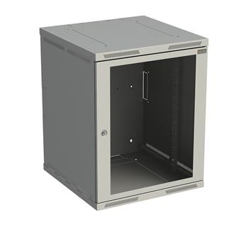 Rozvádzač nástenný SENSA 15U 600 mm, dvere sklo, RAL 7035, SENSA-15U-66-11-G