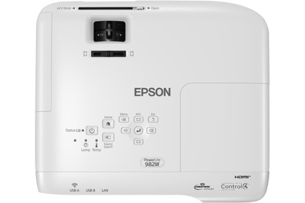 projektor EPSON EB-982W, 3LCD, WXGA, 4200ANSI, 16.000:1, HDMI, LAN 2
