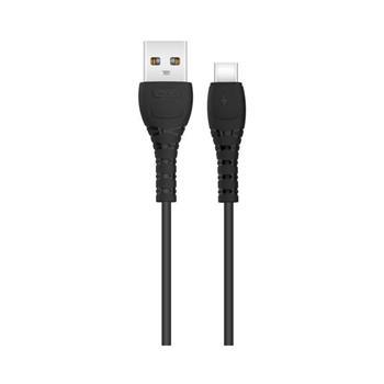 kábel XO NB165 Typ C-USB čierny (1m 3A)